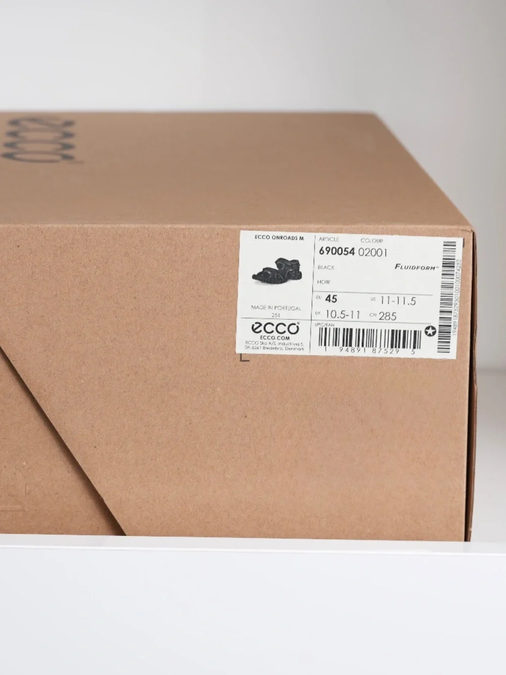 NEW ECCO Men’s US 11-11.5 M EU 45 Onroads Sport Sandals 690054 02001 Black